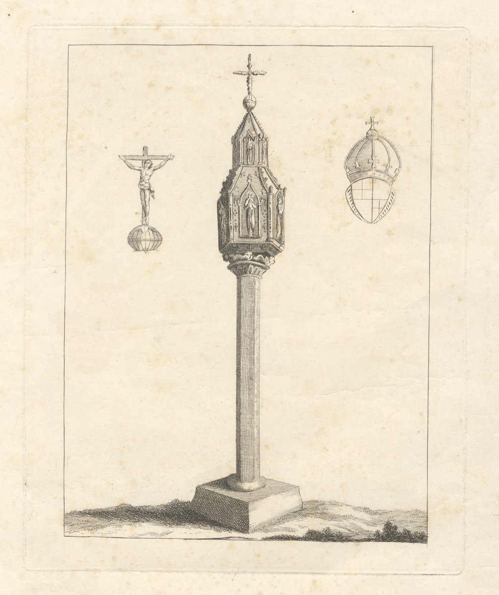 Today's #MysteryImageMonday features two illustrations; "Custom House 1836" is written on one, and the other is possibly similar to Chester Cross, but can you help us identify them further?