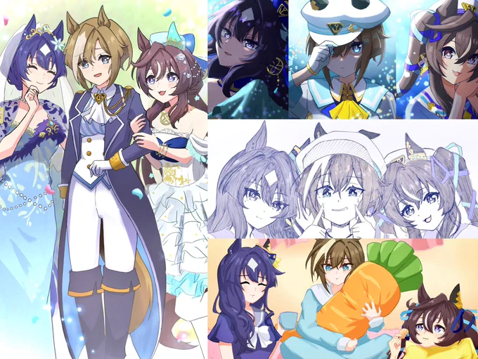 #三連休はフォロワーが増えるらしい今回のタグではヴ祭り!推しが多くて色んなウマ娘描いてますー! 