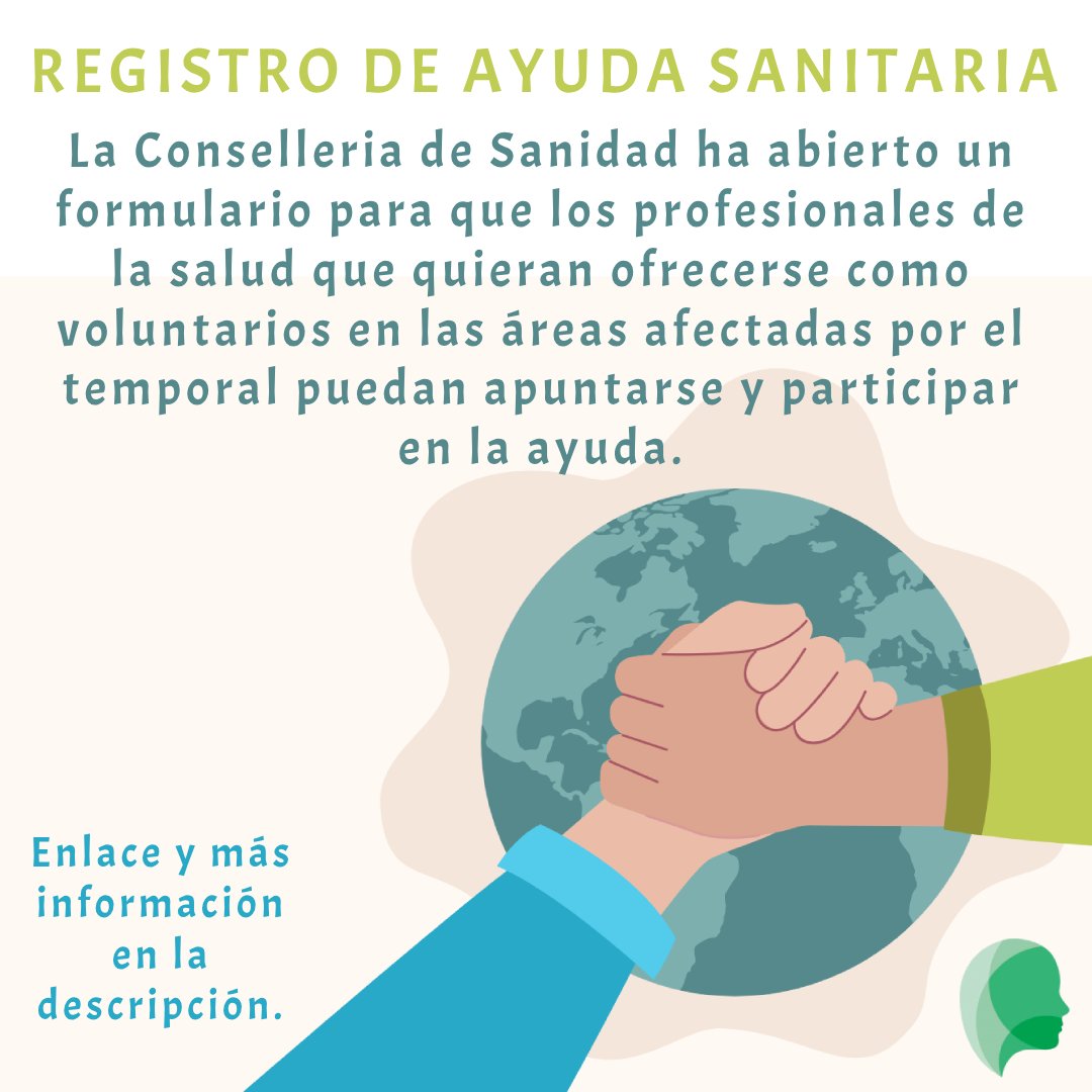 📢 Logopedas, ¡os necesitamos! La Conselleria de Sanidad busca voluntarios en zonas afectadas por el temporal. Únete para apoyar en rehabilitación y comunicación. Inscríbete aquí 👉 n9.cl/x308r 🌧️🤝