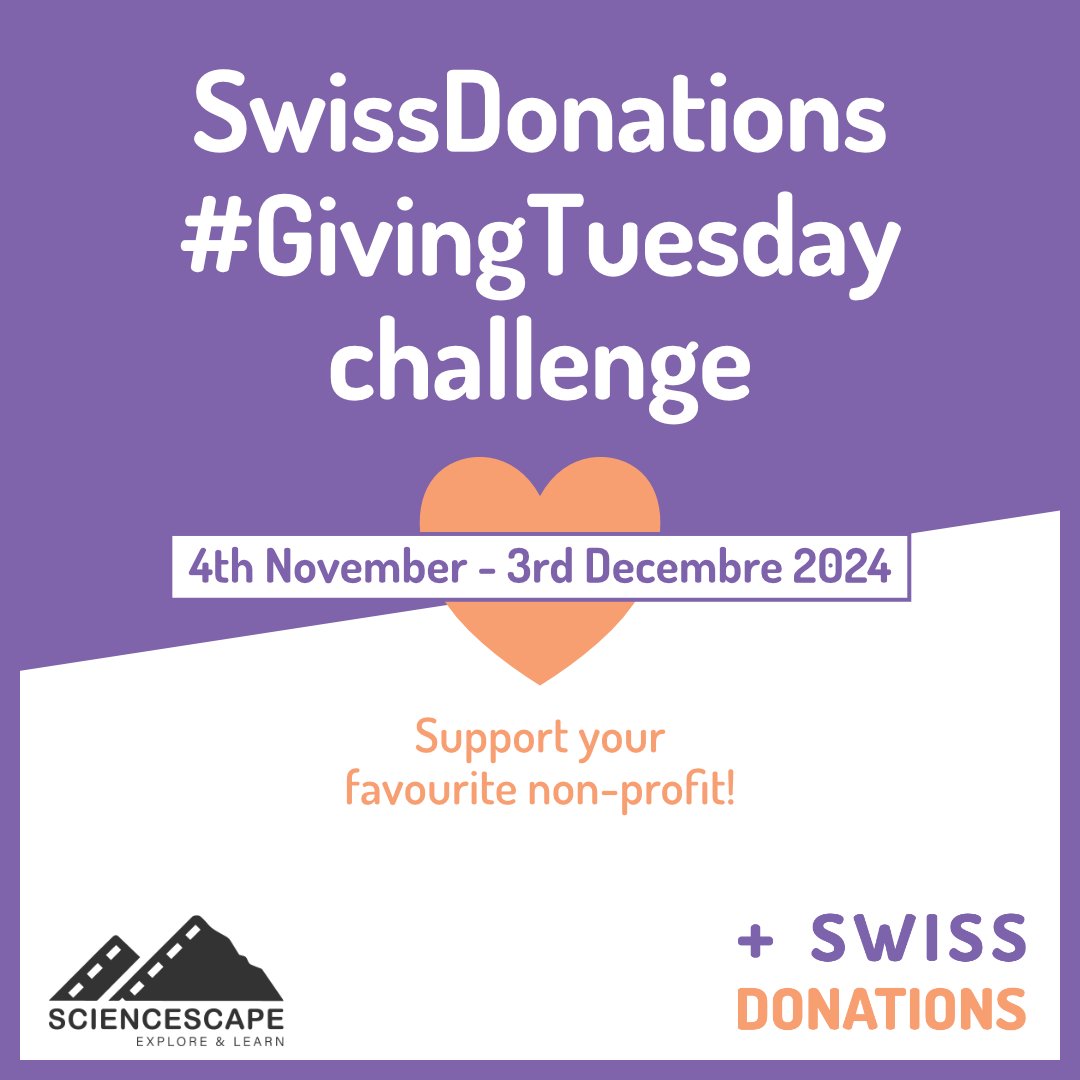 🚀 For #GivingTuesday 2024, SwissDonations is launching a generosity movement across Switzerland! Until Dec 3, support SciencEscape on the SwissDonations website. The top-raising association wins an Alpine photo by <a href="/thomas_crauwels/">Thomas Crauwels</a>, gifted to the most generous donor 💙 #challenge