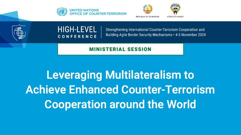 UN_OCT's tweet photo. 📢The #KuwaitPhase #DushanbeCTProcess Conference Ministerial Session calls for leveraging #Multilateralism to enhance cooperation on #CounterTerrorism & #BorderSecurity around🌏
👉https://t.co/EIH5KrmNBR
🤝by @UN_OCT #Kuwait #Tajikistan
#UNiteToCounterTerrorism
@MOInformation https://t.co/cEi3xCKggj