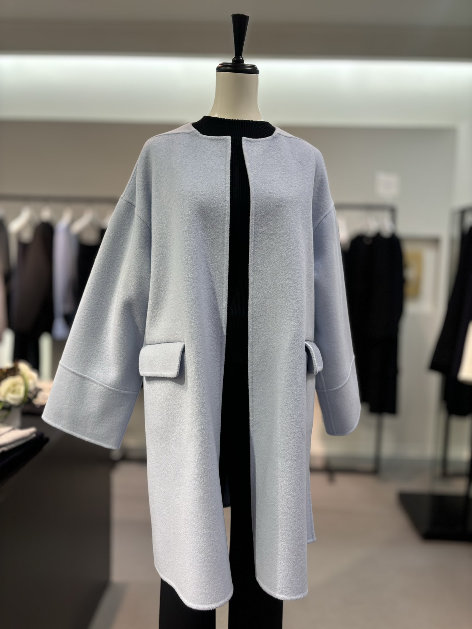 824*エムプルミエ ノーカラー スプリングコート. 【公式通販】