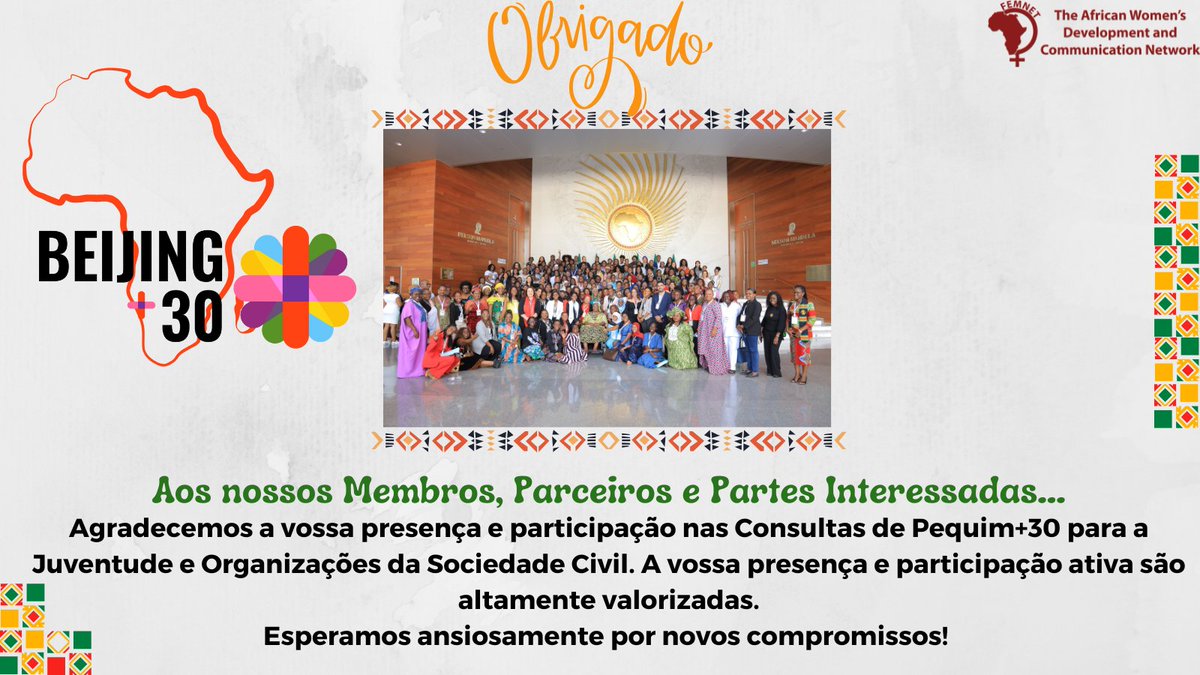 Thank you to everyone who attended &amp; actively participated in #AfricaBeijing30 Youth &amp; Civil Society Organizations Consultations! Your presence &amp; contributions were invaluable. We deeply appreciate your dedication to advancing #GenderEquality &amp; women’s empowerment across Africa.