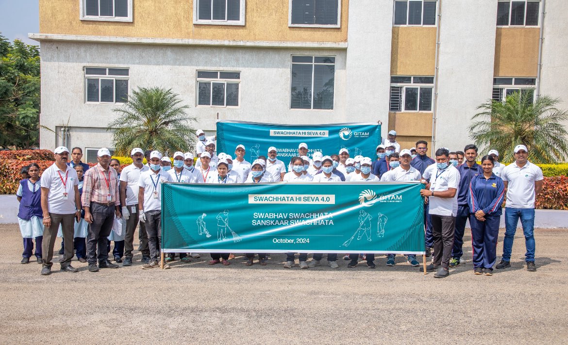GITAMUniversity's tweet image. GITAM Bengaluru led a four-day Swachhata Hi Seva 4.0 campaign, promoting campus and community cleanliness with impactful clean-ups and tree planting.

@ugc_india @EduMinOfIndia @SwachhBharatGov @SwachhBharat @MoHUA_India @MoJSDDWS
#SHS2024 #SwabhavSwachhata