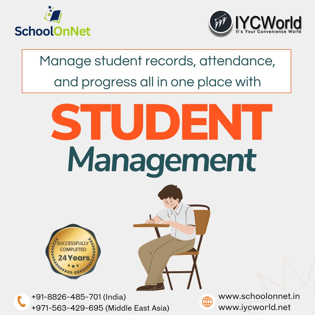 schoolonnet's tweet image. &quot;Track and update student information in real-time with an easy-to-use, comprehensive student management system.&quot;
📷Contact us today: +91-8826-485-701 (India), +971-563-429-695 (Middle East)
📷Visit us: schoolonnet.in
#erpsoftware #schoolerp #erpschoolsoftware