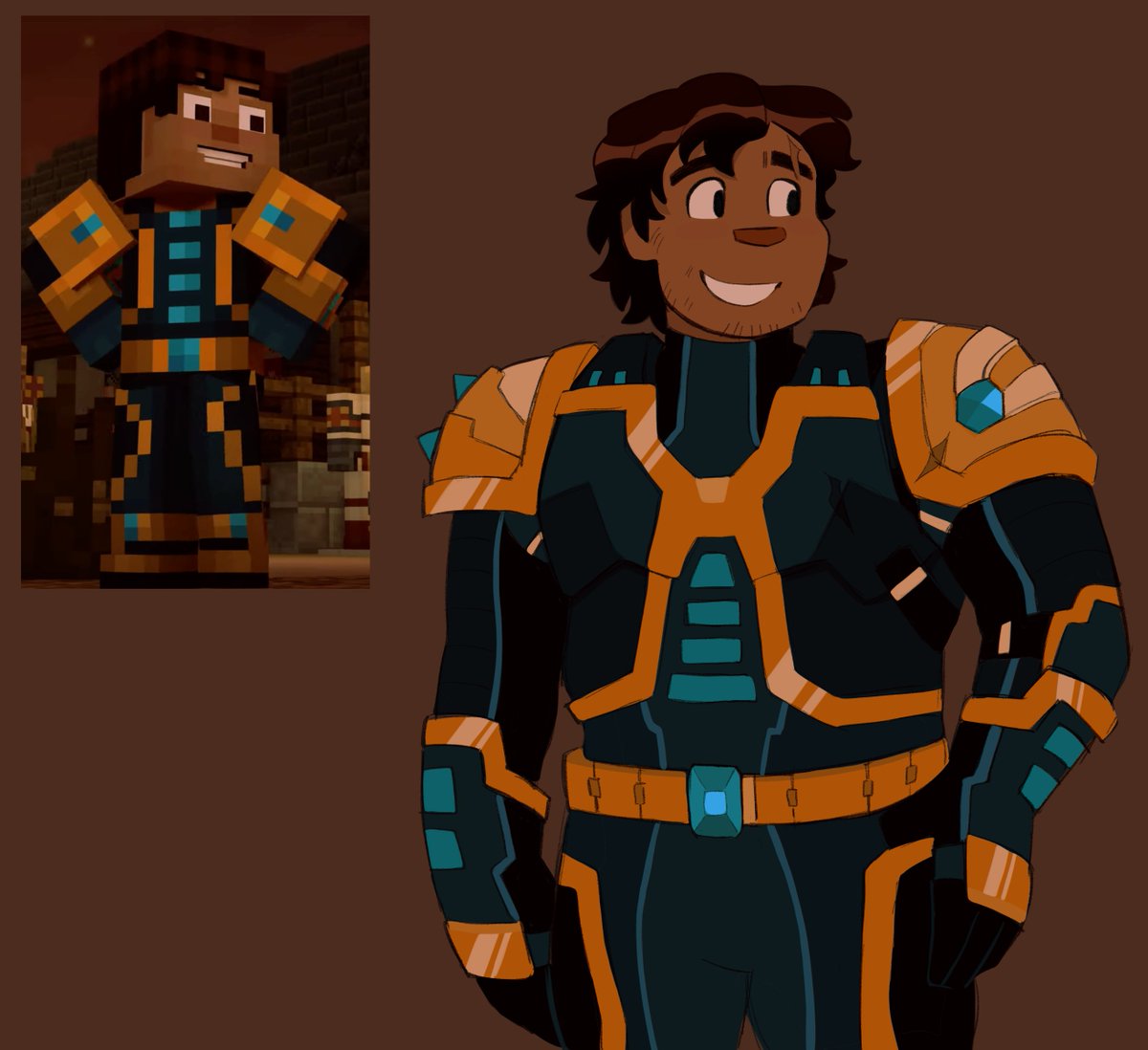 EndenAgolor's tweet image. honestly i didn&apos;t really like this armor at first but now that i drew it i think it looks kind of cool i guess 🙄 #mcsm