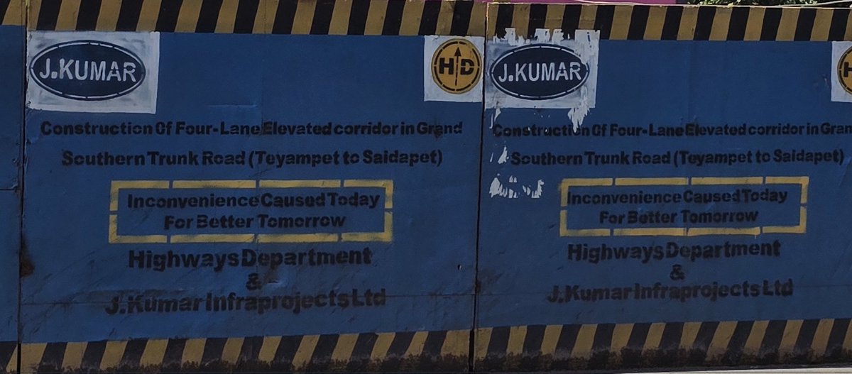 OMRupdates's tweet image. #GSTRoad : Elevated Corridor from Saidepet to Teynampet ,3.2 km long, four-lane wide corridor being constructed at a cost of ₹621 crore.
Work in Progress and traffic diversion has been sought.
ETA by 2026🤔