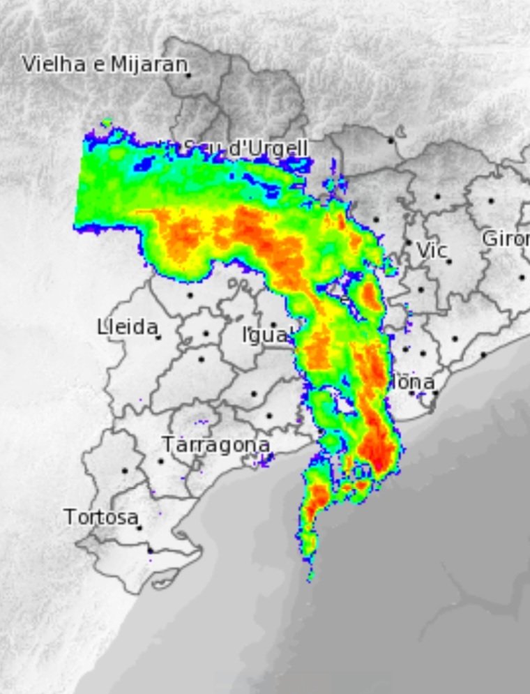 ⚠️ Avís de Temps violent <a href="/meteocat/">Meteocat</a>: 

A partir de 30min i fins 2h més es pot produir pedra, fort vent, esclafits i/o tornados del Prepirineu Occidental al Litoral Central

Molta prudència mobilitat 🚙
#INUNCAT