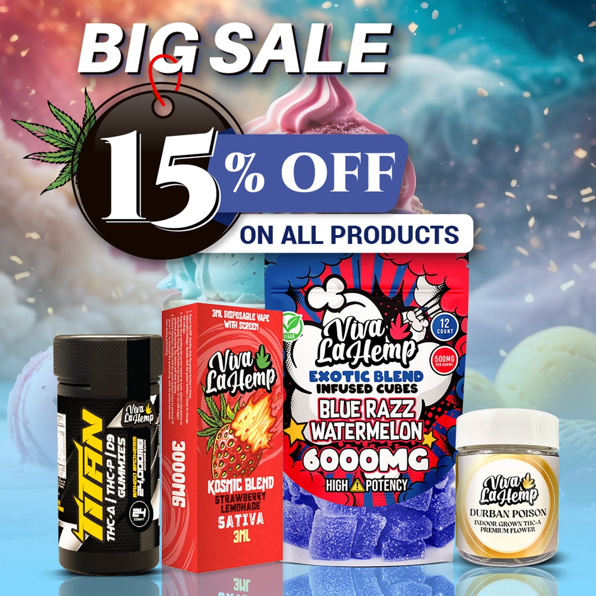 Vivalaglobe's tweet photo. Enjoy 15% off on all Viva La Global products. It’s time to treat yourself and save on quality wellness essentials. Stock up today!

#vivalaglobal #bigsavings #shopnow #wellnesssale #cbddeals #selfcareessentials #highpotency #salealert https://t.co/uQYxCPBvcP