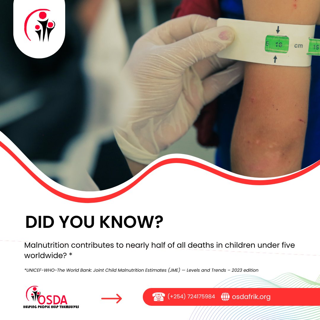 OSDAFRIK's tweet photo. #DidYouKnow
Malnutrition contributes to nearly half of all deaths in children under five worldwide?
OSDA’s Health and Nutrition initiatives aim to combat malnutrition by providing access to nutritious food and promoting healthy practices.
#OSDAInAction https://t.co/jBDnKj6xgt