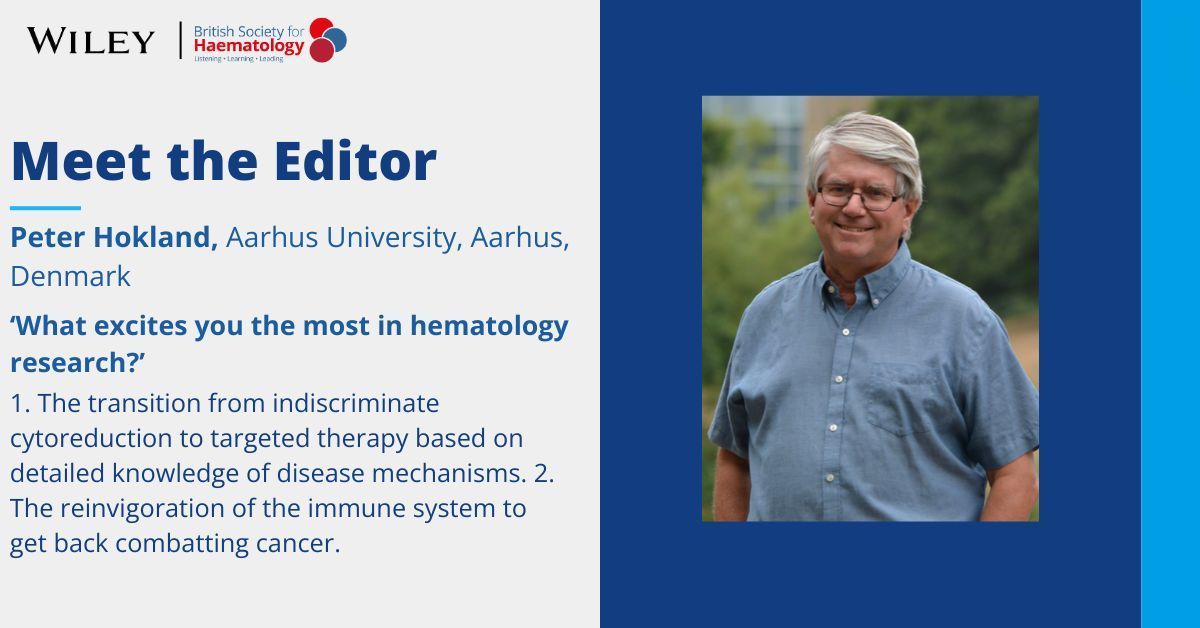 British Journal of Haematology (@brjhaem) on Twitter photo 📣 #MeetTheEditor Episode 2! We're excited to introduce you to our #AssociateEditor Peter Hokland. Stay tuned! #BrJHaem #Haematology
@wileyOnc_Hem <a href="/BritSocHaem/">BSH - Haematology</a> <a href="/HoklandPeter/">PETER HOKLAND</a> 📣 #MeetTheEditor Episode 2! We're excited to introduce you to our #AssociateEditor Peter Hokland. Stay tuned! #BrJHaem #Haematology
@wileyOnc_Hem <a href="/BritSocHaem/">BSH - Haematology</a> <a href="/HoklandPeter/">PETER HOKLAND</a>