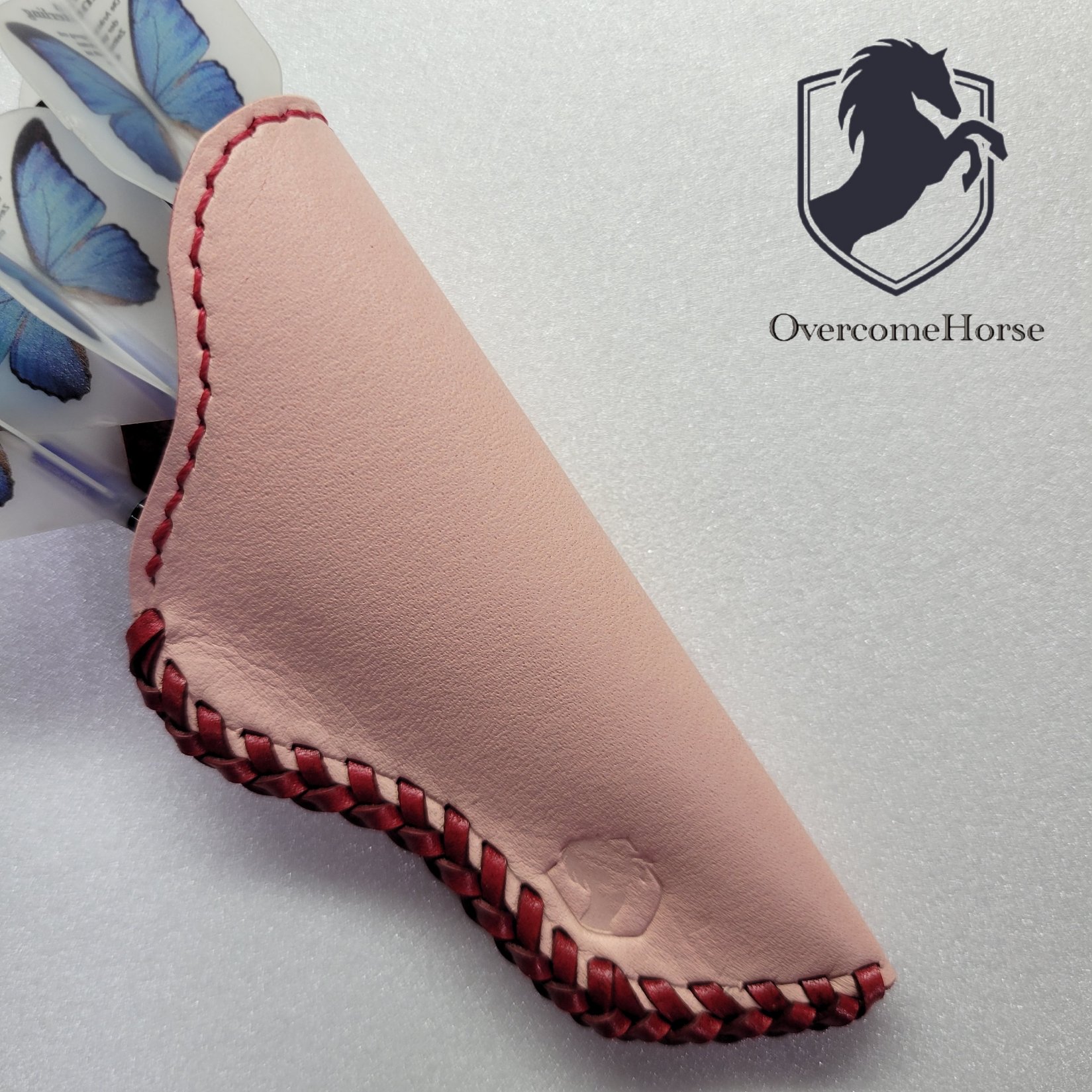 OvercomeHorse】牛ヌメ革 ダーツケース ハンドメイド