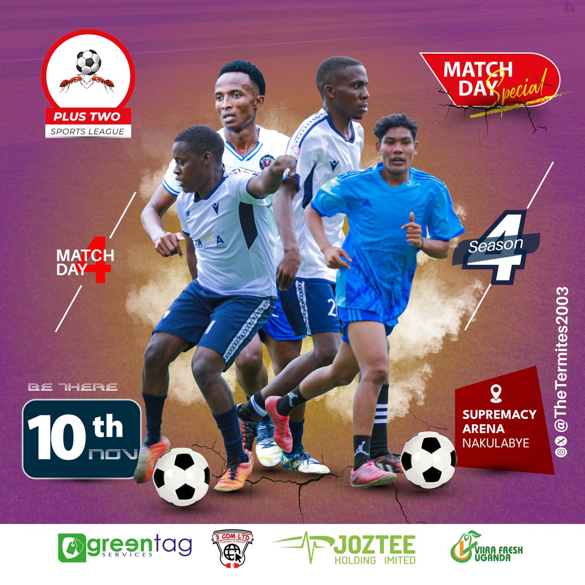The Termites will be back on the Arena this weekend in a re-energised Edition of MatchDay 4 #OrwongotoSn4🔥.Miss out the day full of kuriturana ekikoba aha Kikoba, vibes &amp; networking  at your own risk. We are who we are, the <a href="/TheTermites2003/">Plus Two Sports League</a> 💫