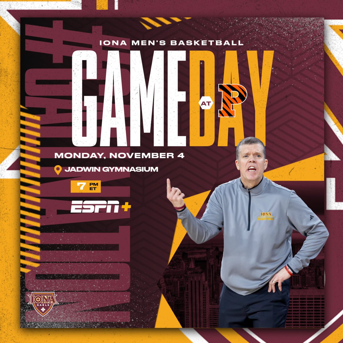 𝐆𝐀𝐌𝐄𝐃𝐀𝐘: Season opener!

🆚: <a href="/PrincetonMBB/">Princeton Men’s Basketball</a>
📅: TONIGHT
⏰: 7 p.m. 
📺: <a href="/ESPNPlus/">ESPN+</a> &amp; on the @ESPN app
📍: Jadwin Gym
🎟: tickets.princeton.edu
📊: ionagaels.com/livestats

#MAACHoops <a href="/MAACHoops/">MAAC Hoops</a> #GaelNation