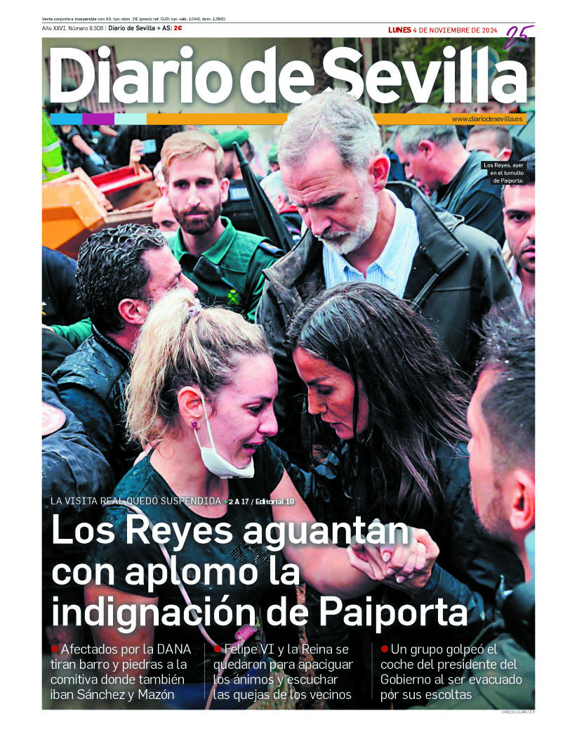¡Buenos días! Esta es la portada de papel en este 4 de noviembre de 2024. Toda la actualidad del día en diariodesevilla.es
