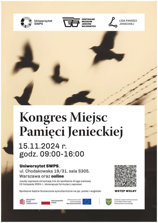 Congress of POW Memorial Sites: Heritage and Strategies for the Future.
Participate online - register here: tiny.pl/nzrs_jvg.
Program: tiny.pl/tzmb13bf 

<a href="/SWPSUniversity/">SWPS University</a> <a href="/CMJWLamsdorf/">Centralne Muzeum Jeńców Wojennych</a> <a href="/WWIImuseum/">National WWII Museum</a> 
#POW #WWII #WW2