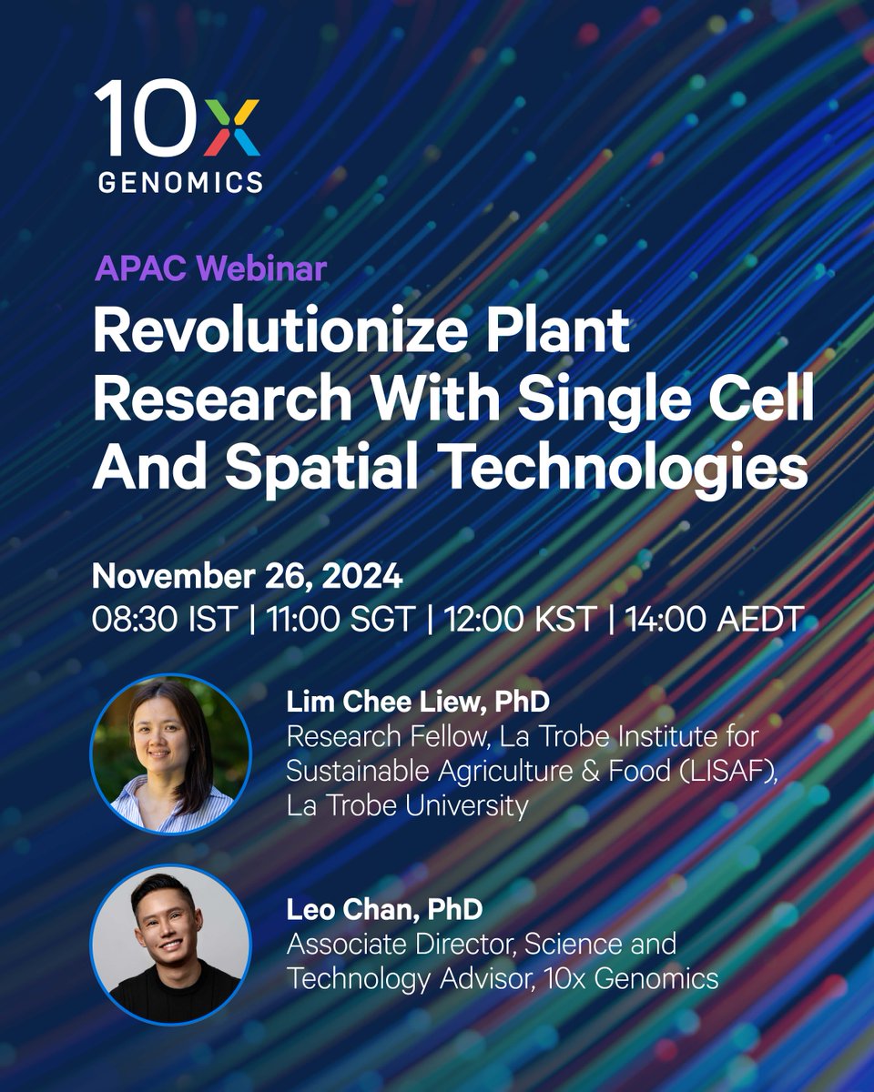 10x Genomics (@10xgenomics) on Twitter photo Join our webinar to explore plant research breakthroughs with #singlecell and #spatialbiology technologies! Unlock insights on cellular atlases, gene expression, and more. 🌱 Register now: 10xgen.com/1Ir <a href="/LimCheeLiew/">Lim Chee Liew 刘玲志</a> <a href="/latrobe/">La Trobe University</a> Join our webinar to explore plant research breakthroughs with #singlecell and #spatialbiology technologies! Unlock insights on cellular atlases, gene expression, and more. 🌱 Register now: 10xgen.com/1Ir <a href="/LimCheeLiew/">Lim Chee Liew 刘玲志</a> <a href="/latrobe/">La Trobe University</a>