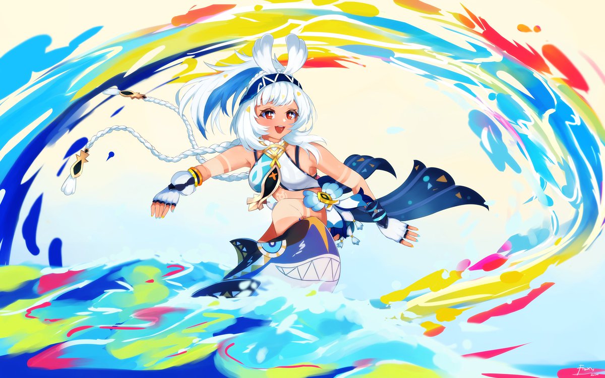 LunarFroxy's tweet image. I drew Mualani, I like her a lot 

#Mualani #ムアラに