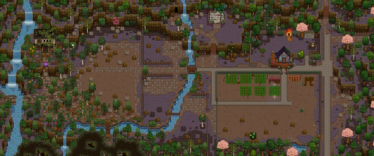 HezzahRae's tweet photo. I did get to play some Stardew today and cleared more of my Frontier Farm, found I loved Aimon's Witchy Grass in the Mage's Rest area of Alchemistry, and I got 341 stitches in on my Epic: The Musical inspired cross-stitch. 💜
#StardewValley #moddedStardew #epicthemusical #xstitch https://t.co/UOWVXqmRXO