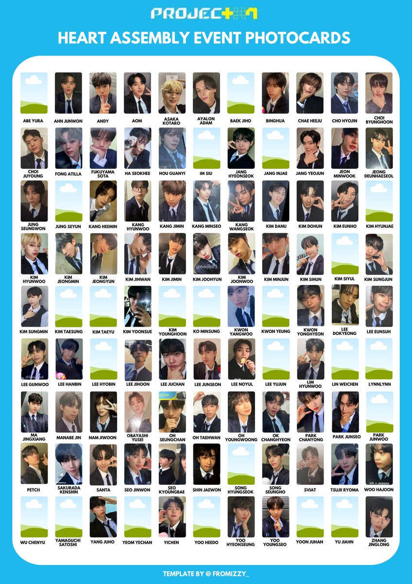 PROJECT 7] HEART ASSEMBLY EVENT PHOTOCARDS TEMPLATE by @fromizzy_