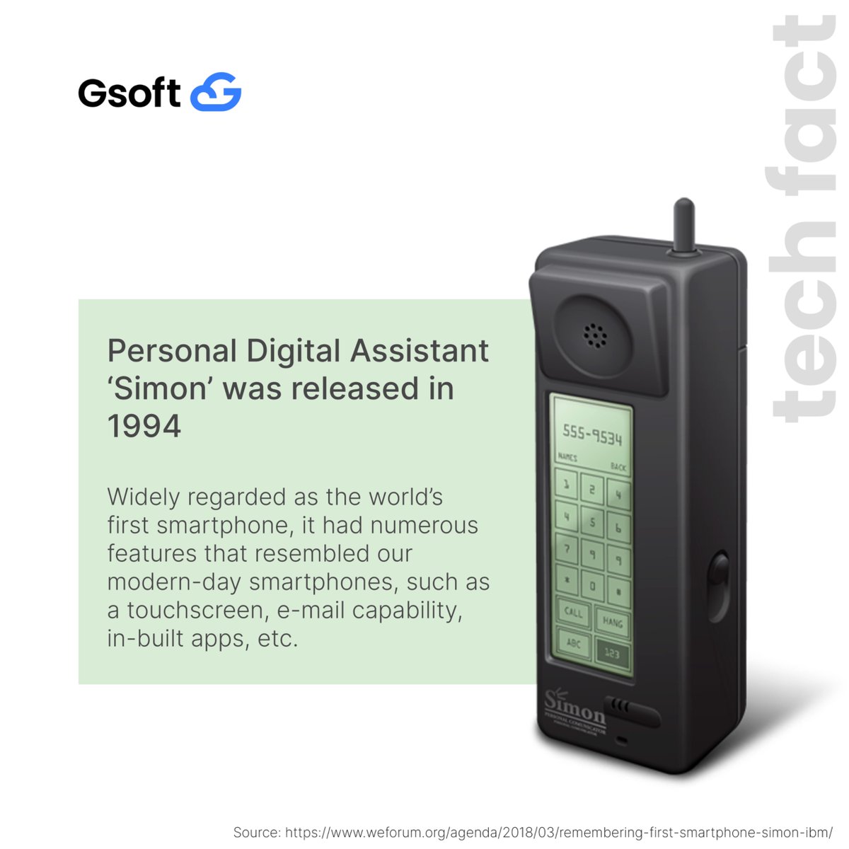 GsoftCloud's tweet photo. Did you know that tech company IBM created what’s widely considered the world’s first smartphone?
Known as IBM Simon, this ground-breaking device from 1994 had some impressive features for its time.
#mobile #communication #technologies #smartphones #gsoft https://t.co/CGwMVv3GFZ