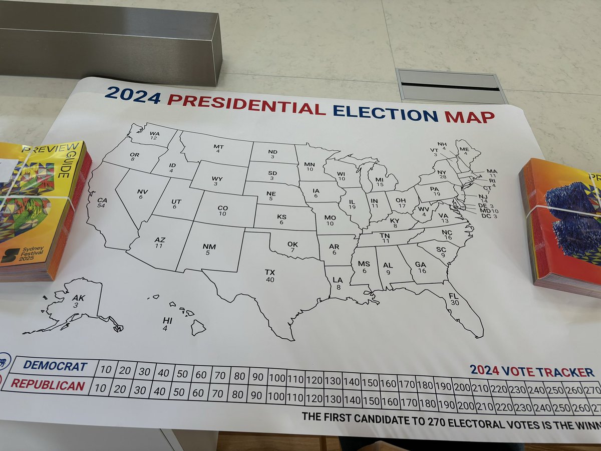 Hayley Channer (@hayleychanner) on Twitter photo Get out your red and blue pencils… because <a href="/USSC/">United States Studies Centre</a> is celebrating #election2024 Get out your red and blue pencils… because <a href="/USSC/">United States Studies Centre</a> is celebrating #election2024