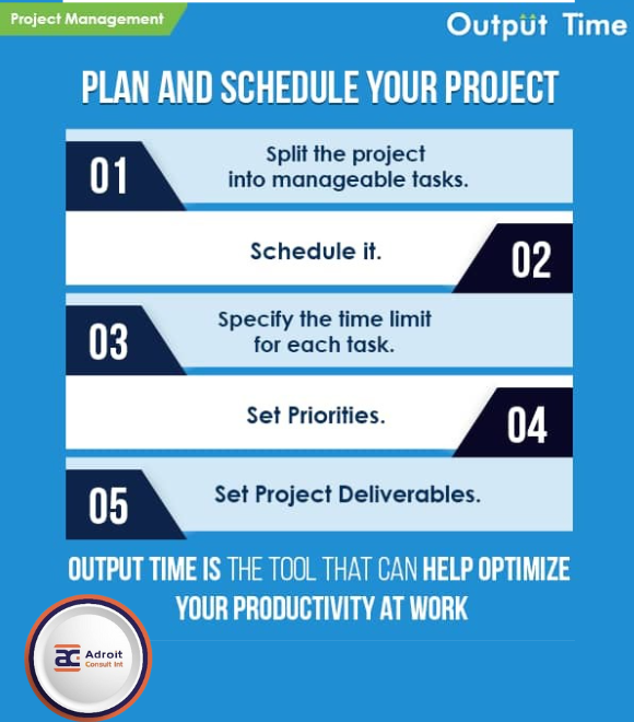 adroit_consulti's tweet image. A clear plan and schedule🗓️can help turn big goals into achievable steps. Output Time is here to help you every step of the way. Let’s make this a productive week #ProjectManagement 
#OutputTime 
#StayOrganized