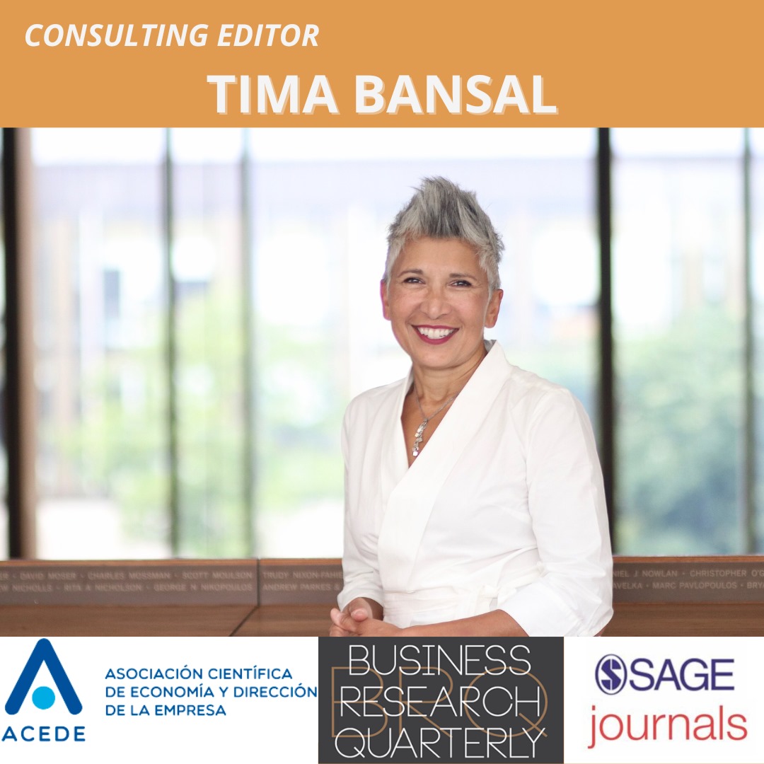 , 💥➡️We are pleased to announce our fifth Consulting Editor:

🧑‍🎓 <a href="/TimaBansal/">Tima Bansal</a>, professor of management, sustainability and strategy at <a href="/iveybusiness/">Ivey Business School</a> (University of Western Ontario).

Welcome to the BRQ team! 💥