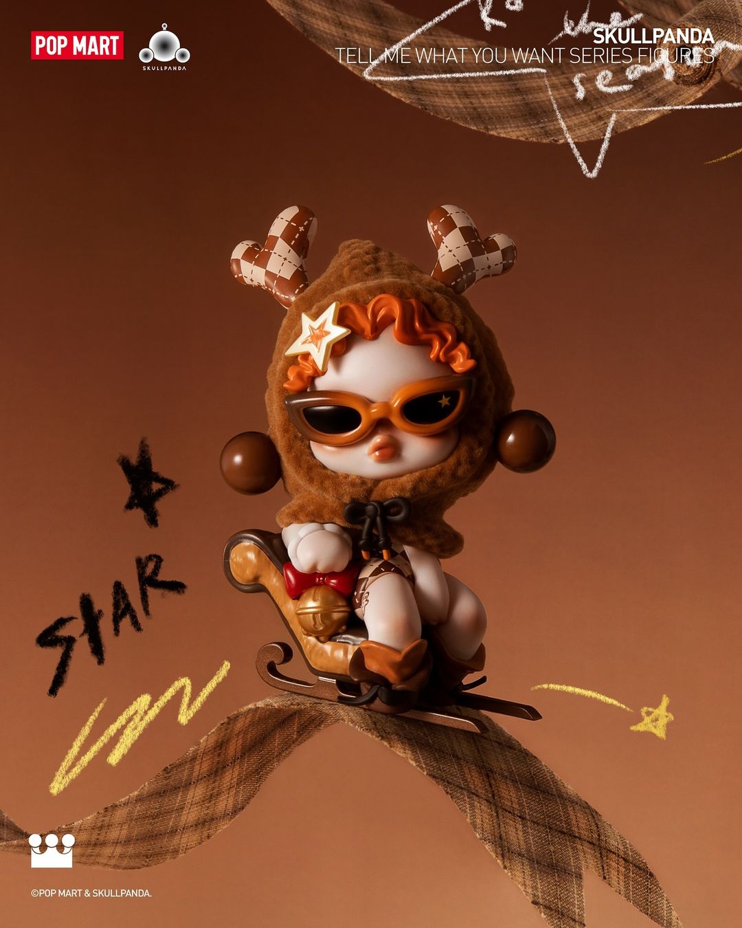 Perfect Pop Mart Skullpanda As You Wish Plush New Year Gift