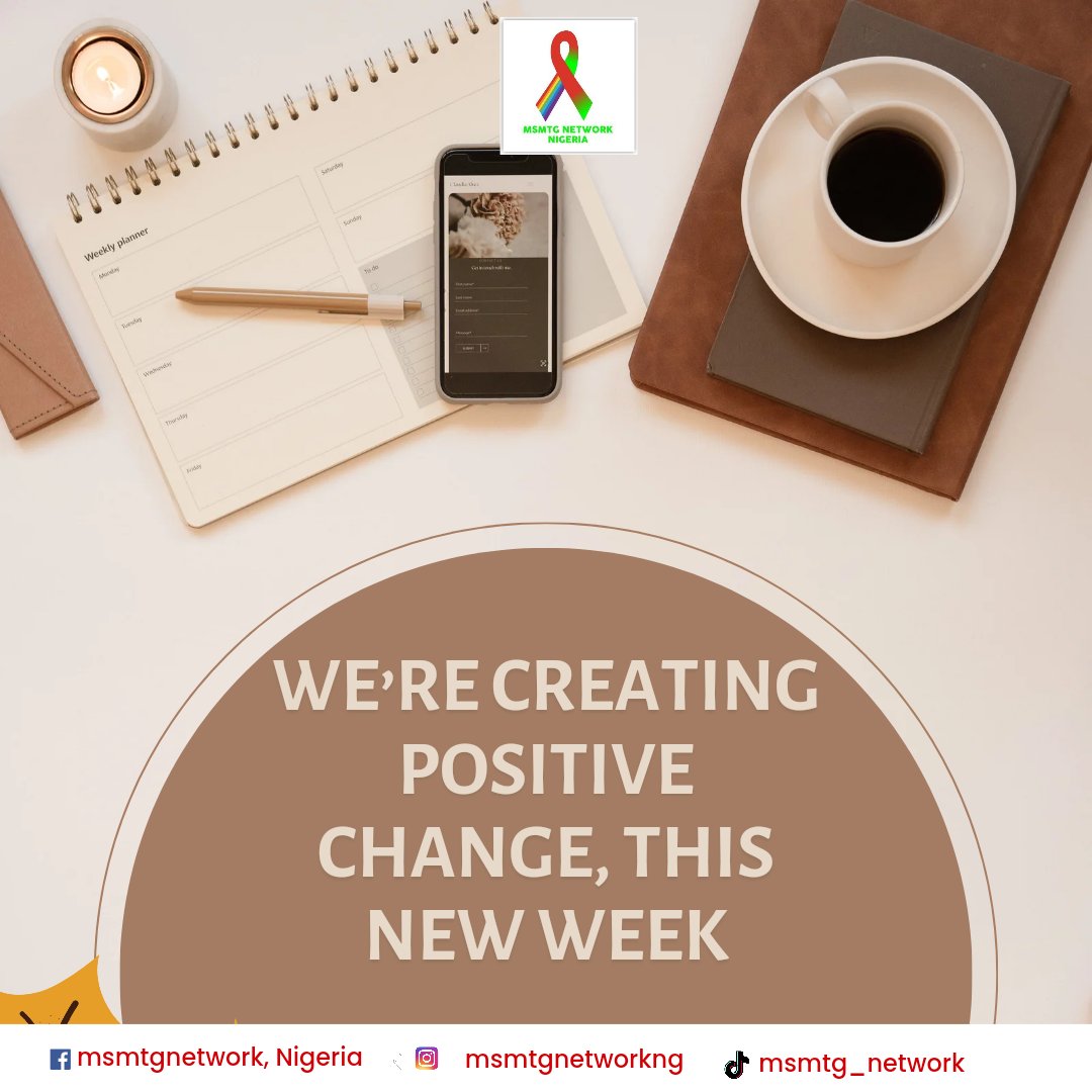 msmtgnetwork_ng's tweet photo. Let’s seize every moment this week to make a positive impact, advocate for health rights, and support each other in the journey toward a brighter future.

Together, we can make a difference! 

#NewWeek #MSMTGNetworkNigeria #HealthForAll #Empowerment #CommunitySupport #Together https://t.co/Lke2qnJCZ9