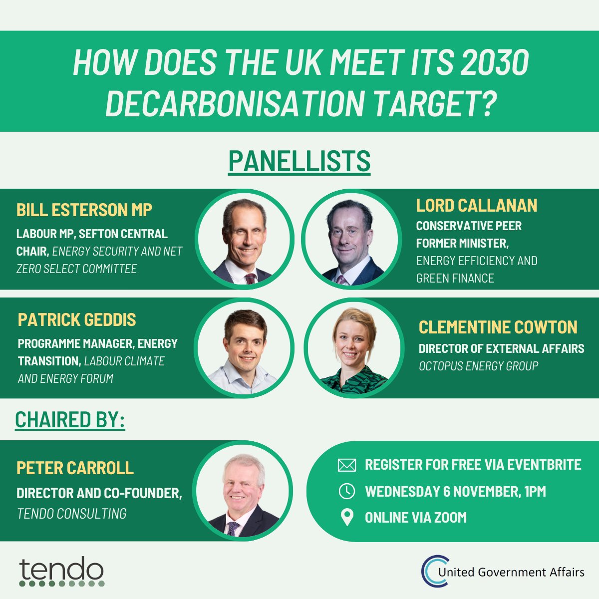 🌎Se ti interessa la transizione energetica del Regno Unito e vuoi scoprire quali sono le azioni che occorre attivare per raggiungere gli ambiziosi obiettivi di decarbonizzazione, segui il webinar di <a href="/TendoConsulting/">Tendo Consulting</a>. 

➡ lnkd.in/eJhvdqkU

#UnitedGovernmentAffairs