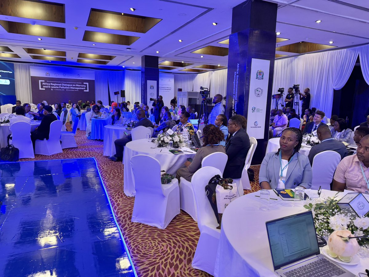 TumeyamadiniTZ's tweet photo. Ongoing Now:

“Africa Environmental Health and Pollution Management Program: Africa Regional Meeting on Mercury and E-Waste Pollution Management, held at the Hyatt Regency Hotel, Dar es Salaam, on November 4, 2024.”

#AEHPMP
#EnvironmentalHealth
#ASGM
#WorldBank https://t.co/TvRrUbzRjA