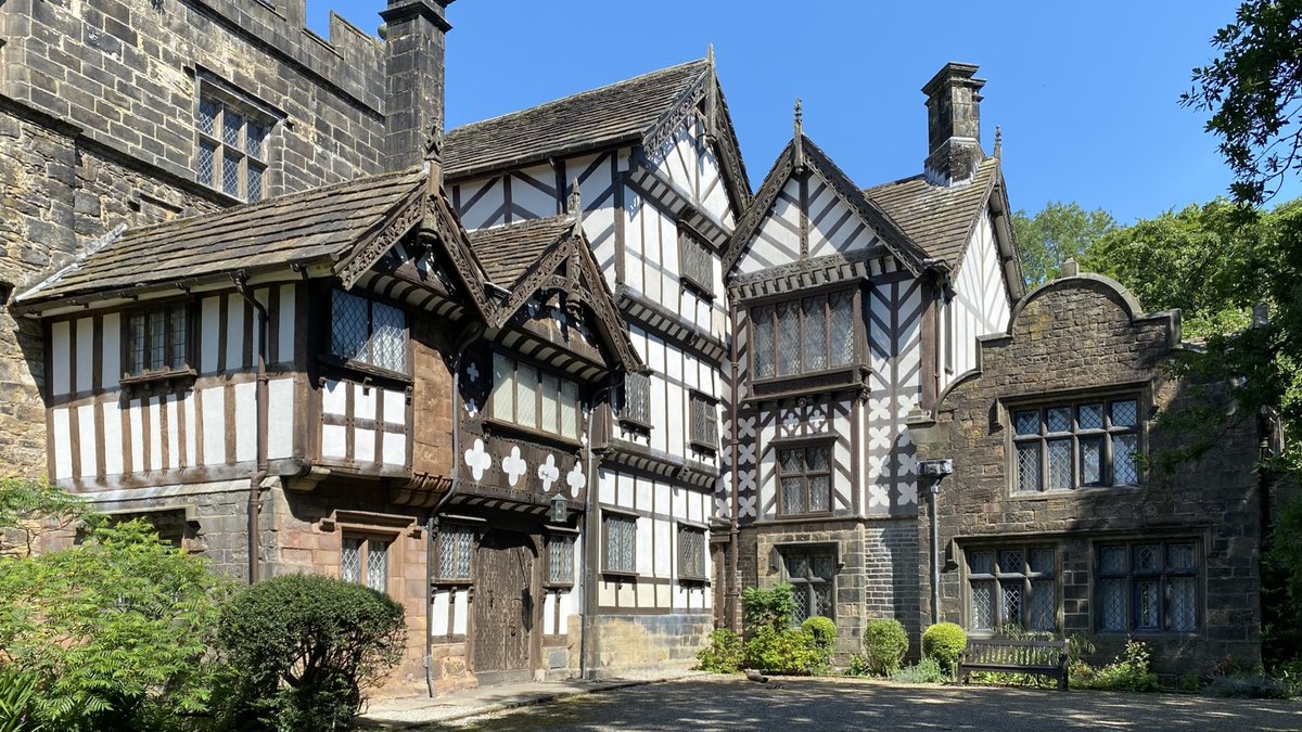 Enchanting 17th-century timber-framed porch at Turton Tower, Lancashire. #thread