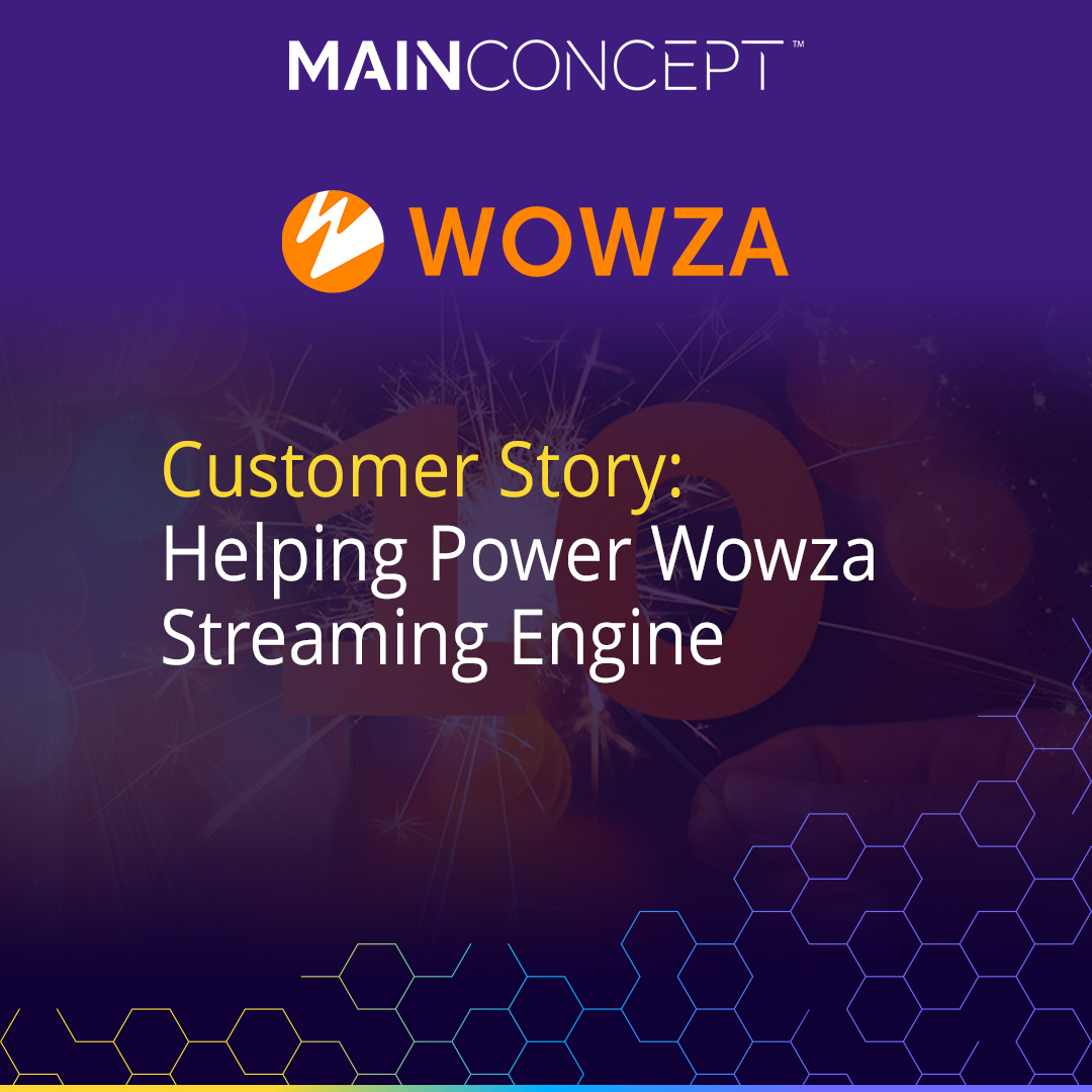 MainConcept's tweet image. 🟡 Case Study: @wowzamedia 🟡
Wowza turned to us for reliable and high-quality codecs to encode and transcode live video streams for delivery across its content delivery network.
Read how we helped Wowza here: tinyurl.com/3p4k84j4
#codecs #encode #transcode #livestream