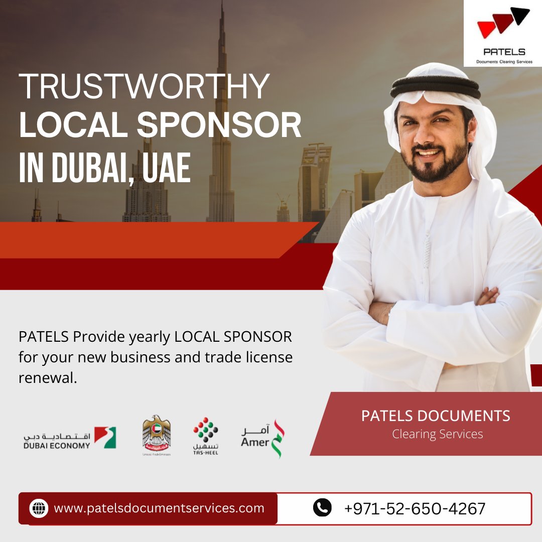 PatelsDcs's tweet image. Revamp your business in Dubai with a local sponsor.

Contact Number &amp;amp; WhatsApp: +971-52-650-4267

#dubai #uae #businesssetup #businesssetupdubai #localsponsor #businessconsultant