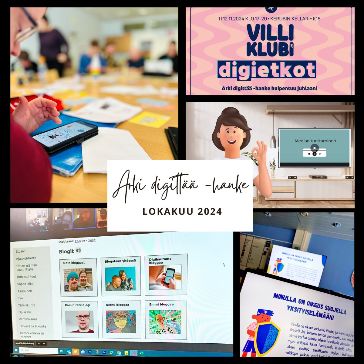 Arki digittää -hankkeen lokakuun kuukausikuulumiset on julkaistu nettisivuillamme. Pääset lukemaan ne tämän linkin kautta: bit.ly/3UAxuXO
On aika sanoa, hei, hei lokakuu ja tervetuloa mainio marraskuu!

#kuukausikuulumiset
#digiosallisuus
#digiarki

<a href="/HonkalampiS/">Honkalampi-säätiö</a>
<a href="/STEA_fi/">STEA</a>