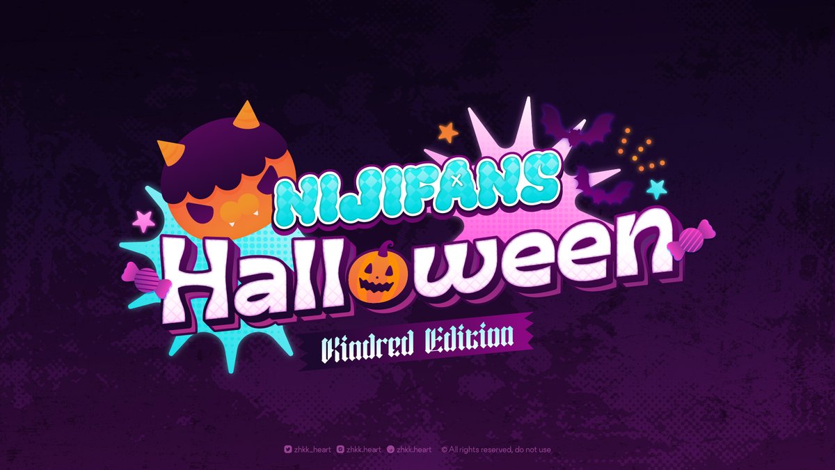 zhkk_heart's tweet photo. 【 NijiFans Halloween: Kindred Edition 🎃👻🪦 】

I designed: The logo and social media posts, including video editing for @NijiFansEvent !

#KindredHalloween2024 #VGenOpen https://t.co/xUClj3MON3