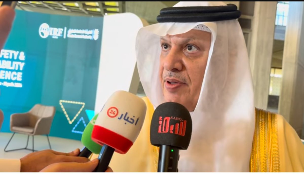 IRF_global's tweet photo. Chairman Emeritus of life of the International Road Federation (IRF Global), ABDULLAH ALMOGBEL speaks at the Road Safety &amp; Sustainability Conference in Riyadh. Watch the video 👉 https://t.co/gIOS8A3znb

#IRFRiyadh2024 https://t.co/tXur4dpHMx