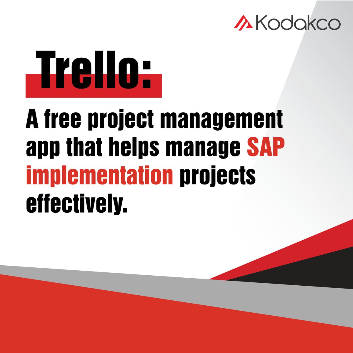 kodakco_'s tweet photo. Looking for a powerful yet free tool to manage your SAP projects?

Trello has got you covered! 💼

🚀 Perfect for project tracking and collaboration.

#SAPImplementation #ProjectManagement #Kodakco https://t.co/xcYlfUIOCl