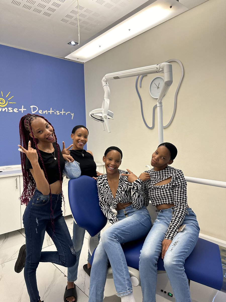 DrKSunset's tweet photo. A quick update: 😃

The quadruplets popped in for their monthly braces check-up!

A heartfelt thank you to VW Middleburg for always making sure the girls get to and from their appointments. 

We send our warm wishes to one of the girls as she tackles her matric final exams!📚❤️ https://t.co/WZkrQv4Akk
