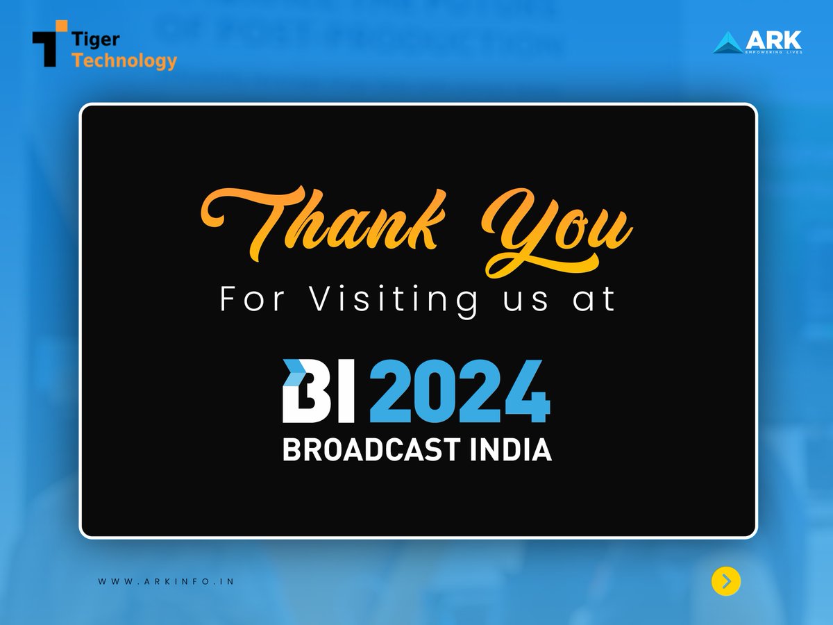 arkinfosolution's tweet image. Thank you for joining us at Broadcast India Show 2024 to explore Tiger Technology’s powerful solutions for media workflow management! Check out some of the best moments from our booth!

#TigerTechnology #BroadcastIndia #MediaWorkflow #Tech #ARKInfosolutions #EventRecap #BI2024