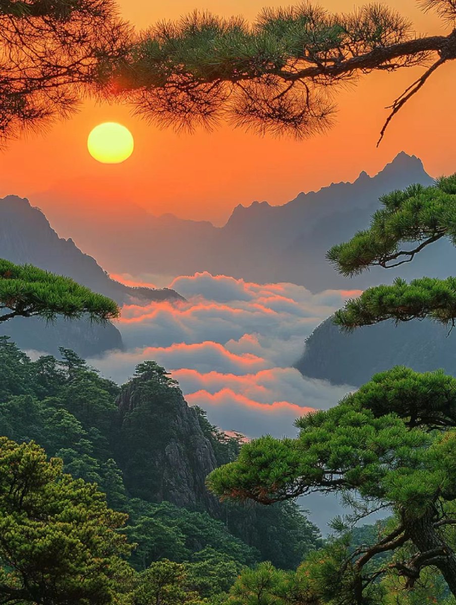 站在黄山之巅，迎接破晓的光辉！
#人间仙境   #不可错过的美景  #黄山   #大美中国