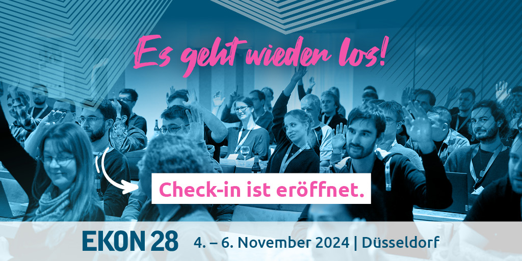 🎉 Willkommen bei der #EKON! Seid ihr schon eingecheckt? Gleich geht es erstmal los mit einer spannenden Keynote von Marco Cantu: The Present and Future of Delphi