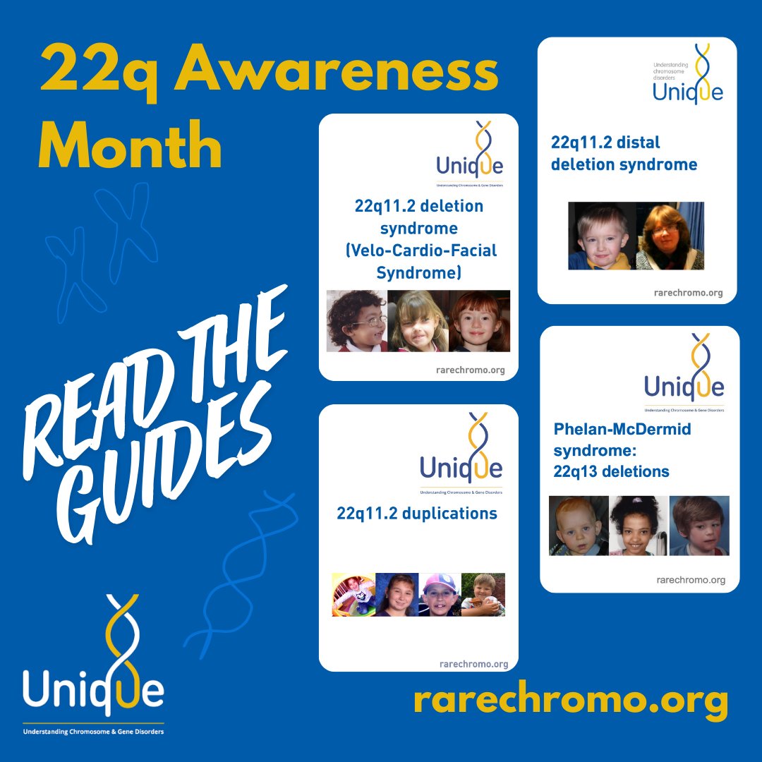 💛 November is 22q Awareness Month! 💙 

As part of our mission, we offer a range of free guides on our website that cover key 22q syndromes. Visit our website to explore all our guides and find out how you can help make a difference this 22q Awareness Month 🌍

#22qAwareness