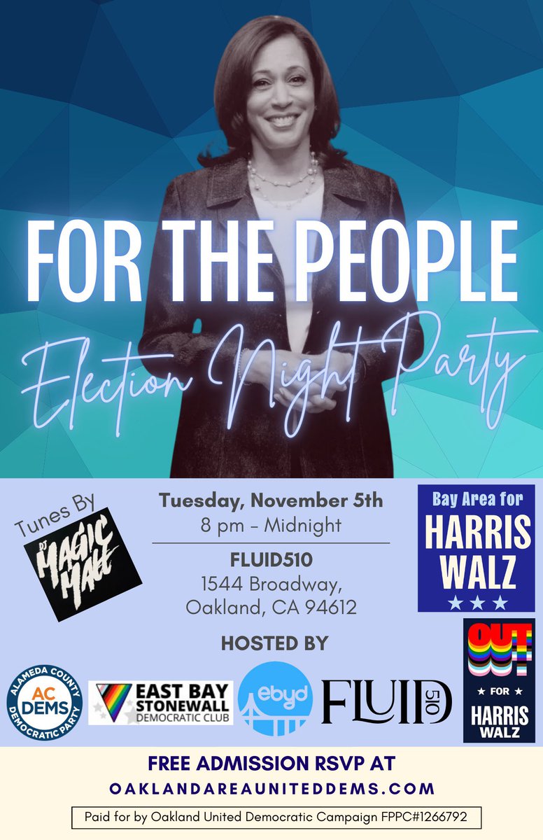 Election Day Party at FLUID510 | 1544 Broadway, Downtown Oakland