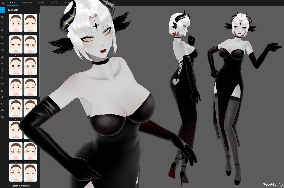 yui930_log's tweet image. Hello guys I’m 3D now.

Spent a night to make 👁️ model I enjoyed a lot, will upload timelapse video soon 
#Vroid #Vtuber