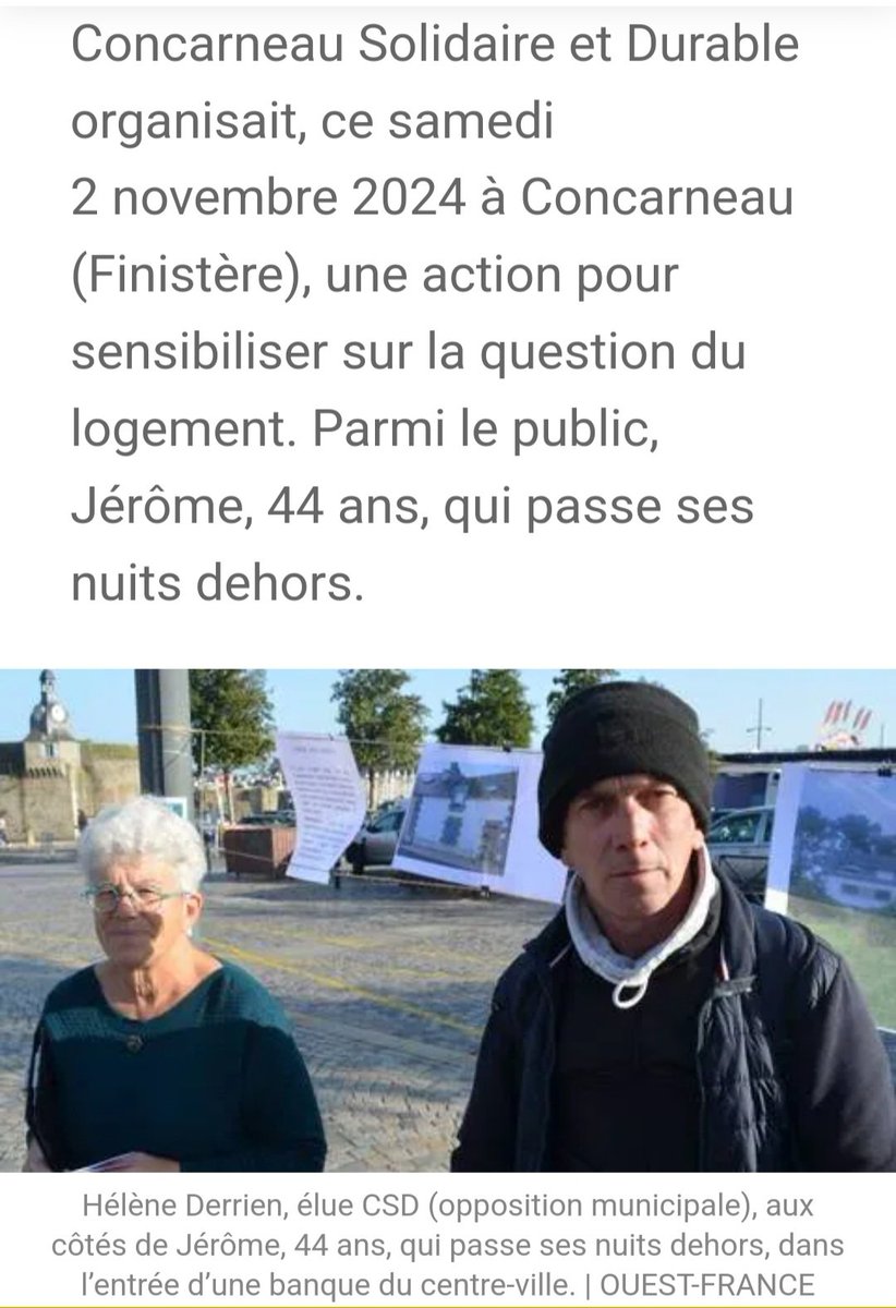 Des années d'attente pour HLM, des logements locatifs très rares ou inexistants, des centaines de milliers de maisons de loisir vide une grande partie de l'année et des dizaines de milliers de logements type airbnb.
Et, pouvoirs publics qui n'agissent pas
ouest-france.fr/bretagne/conca…