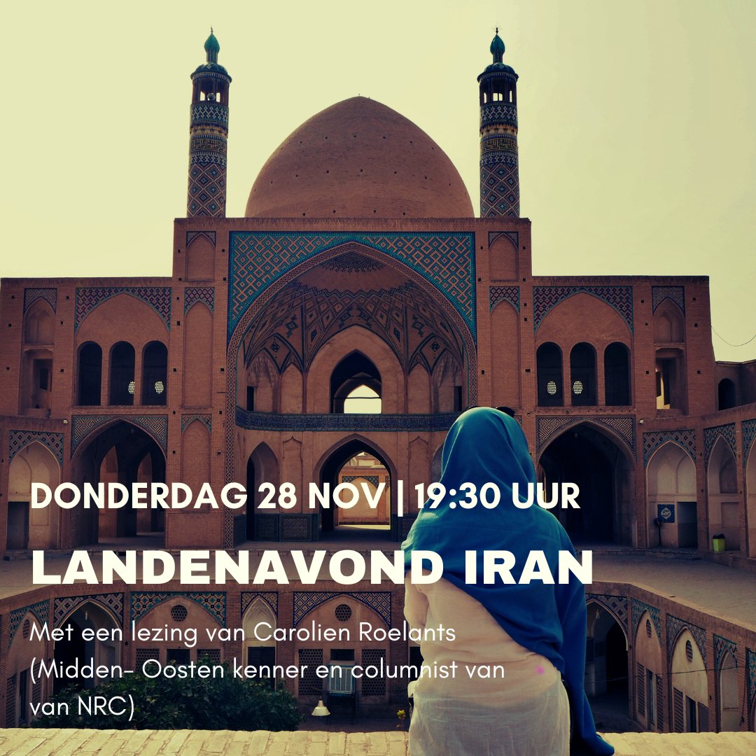 Ben je nieuwsgierig naar de rijke cultuur van Iran en wil je beter begrijpen waar Iraanse vluchtelingen vandaan komen? Carolien Roelants, Midden-Oosten kenner en columniste van NRC, vertelt je op 28 november meer over Iran! Aanmelden via onze website: cvvede.nl/nieuws/landena…