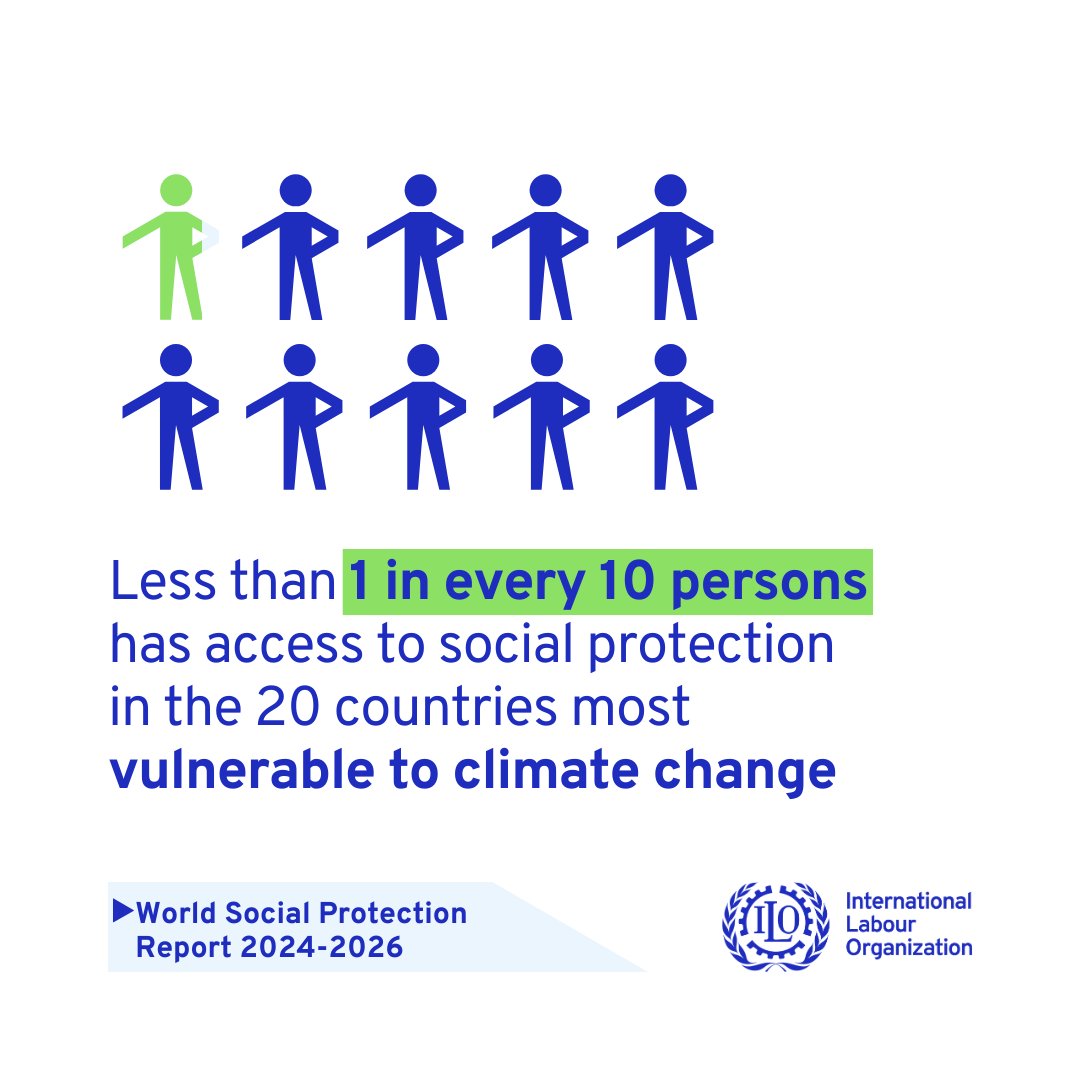 International Labour Organization (@ilo) on Twitter photo 🌍 As #COP29 approaches, the <a href="/ilo/">International Labour Organization</a> will advocate for policies that position social protection as a cornerstone for climate action and #JustTransition.
Social protection is key to building climate resilience and advancing #SocialJustice.
ow.ly/Go0e50TXBwX 🌍 As #COP29 approaches, the <a href="/ilo/">International Labour Organization</a> will advocate for policies that position social protection as a cornerstone for climate action and #JustTransition.
Social protection is key to building climate resilience and advancing #SocialJustice.
ow.ly/Go0e50TXBwX