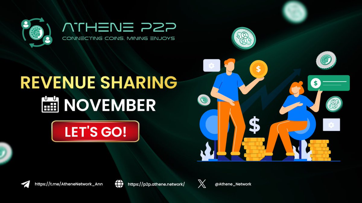🌤☀️🌈November Revenue Sharing Starts Now! ✅✅✅

🪙 Good news! The USDT profit payouts for October’s 50% revenue-sharing program are done!

Please check your updated balance on Athene P2P (p2p.athene.network) to see your rewards. 💸

✨ Now, we’re so eager to kick off
